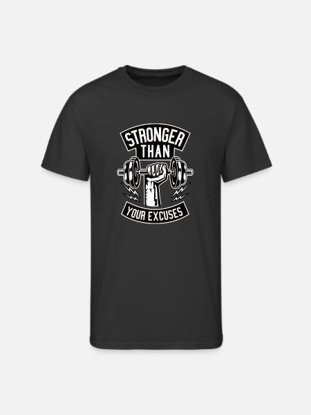 Stronger than your excuses - Men's 50/50 T-Shirt - black