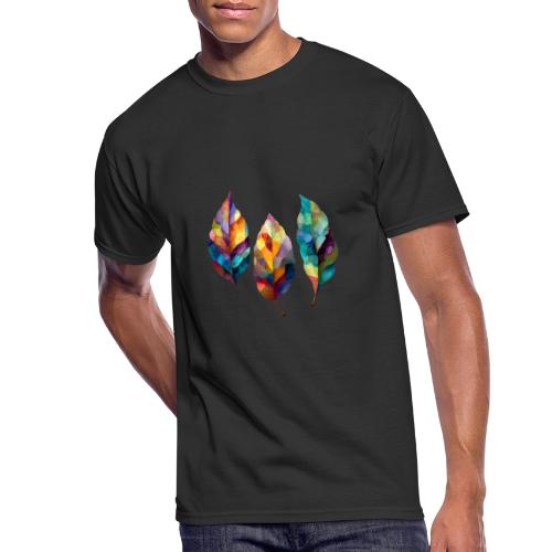 Art: Colorful Leaf Harmony - Men's 50/50 T-Shirt