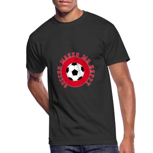 Soccer Makes Me Happy – Football Joy Graphic - Men's 50/50 T-Shirt