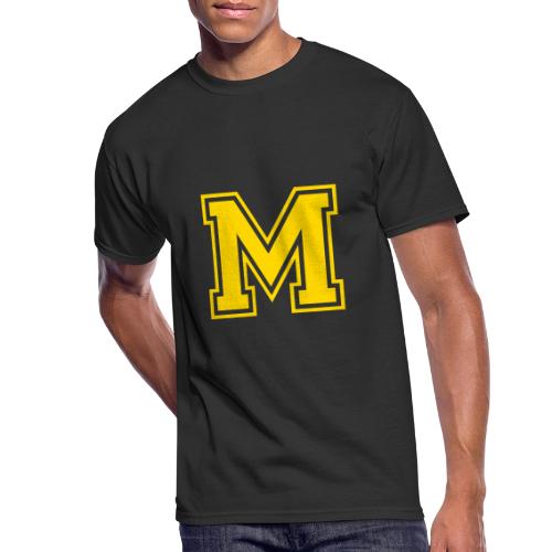 Letter M – Capital Athletic Alphabet Monogram - Men's 50/50 T-Shirt