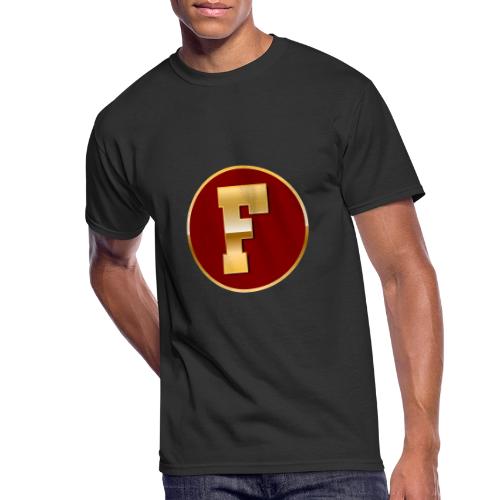 Letter F – Capital Varsity Alphabet Monogram - Men's 50/50 T-Shirt