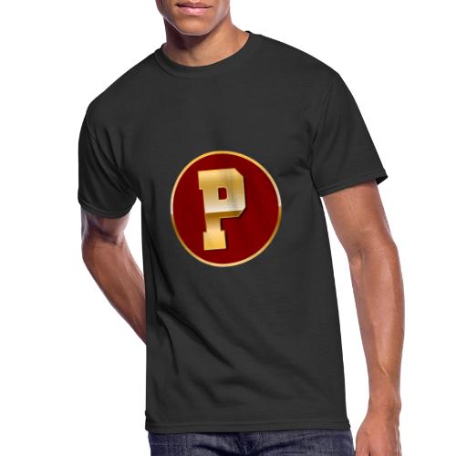 Letter P – Capital Varsity Alphabet Monogram - Men's 50/50 T-Shirt