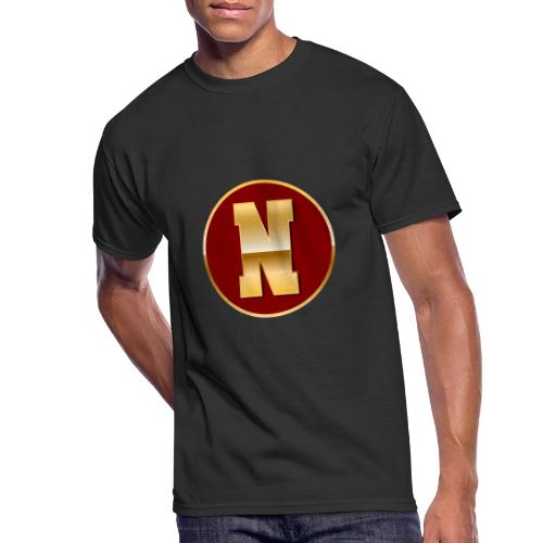 Letter N – Capital Varsity Alphabet Monogram - Men's 50/50 T-Shirt