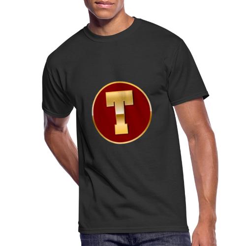 Letter T – Capital Varsity Alphabet Monogram - Men's 50/50 T-Shirt