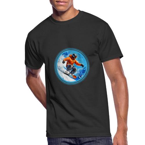Snowboarding Motion - Men's 50/50 T-Shirt