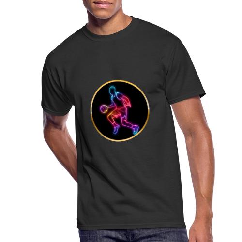 Basketball: Neon Dribble Pulse - Men's 50/50 T-Shirt