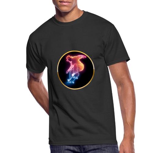 Skateboarding: Golden Trick Rider - Men's 50/50 T-Shirt