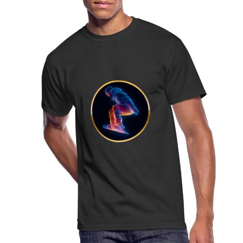 Snowboarding: Arctic Neon Leap - Men's 50/50 T-Shirt