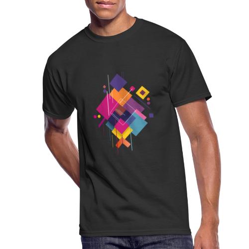 Vibrant Geometry - Men's 50/50 T-Shirt