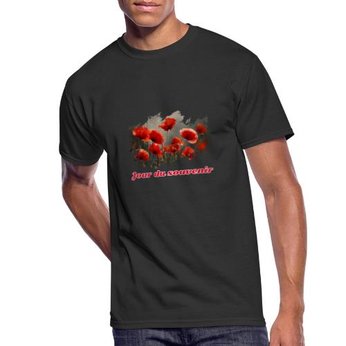 Remembrance Day with Poppies - Men's 50/50 T-Shirt