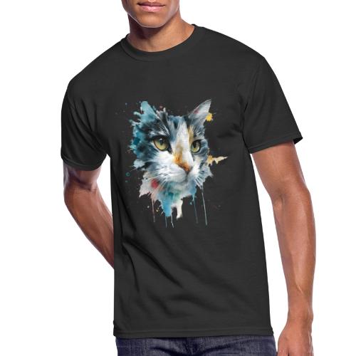 Watercolor cat face - Men's 50/50 T-Shirt