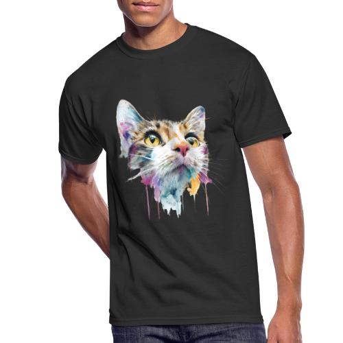 Chromatic Cat Splash - Men's 50/50 T-Shirt