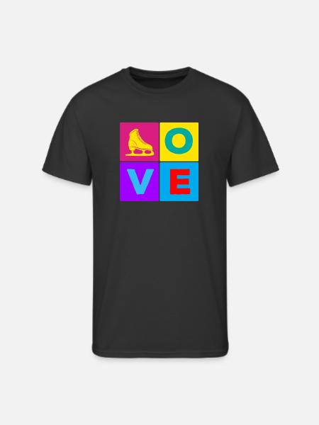 Love Figure Skating - Men's 50/50 T-Shirt - black