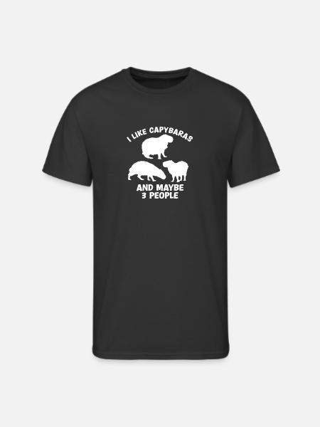 Capybara zoo animal design - Men's 50/50 T-Shirt - black