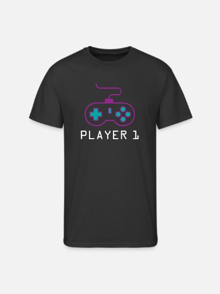 Player 1 Gamer - Men's 50/50 T-Shirt - black