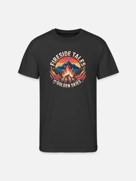 Fireside Tales And Golden Skies - Men's 50/50 T-Shirt - black