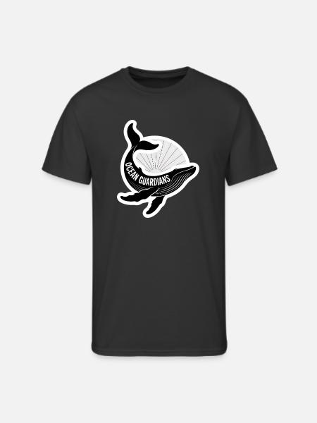 Ocean Guardians Whale Emblem - Men's 50/50 T-Shirt - black