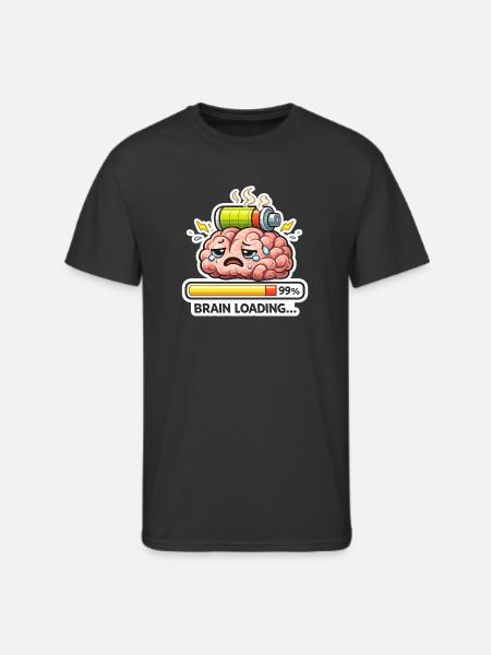 Brain Battery Loading - Men's 50/50 T-Shirt - black