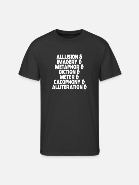 Literary Devices Typographic Poster - Men's 50/50 T-Shirt - black