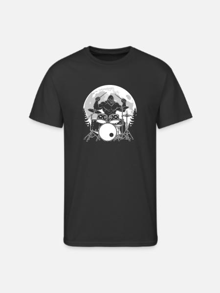 Bigfoot Drummer - Men's 50/50 T-Shirt - black
