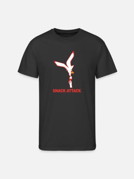 Snack Attack Seagull Ice Cream - Men's 50/50 T-Shirt - black