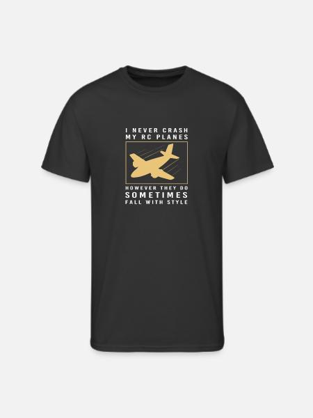 RC Plane Pilot Remote Control - Men's 50/50 T-Shirt - black