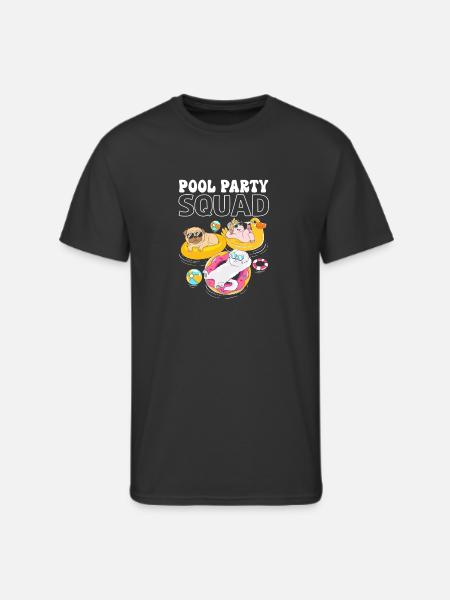 Kids Pool Party Squad Animals Birthday - Men's 50/50 T-Shirt - black