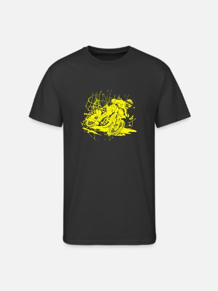 Neon Splash Chaos - Men's 50/50 T-Shirt - black