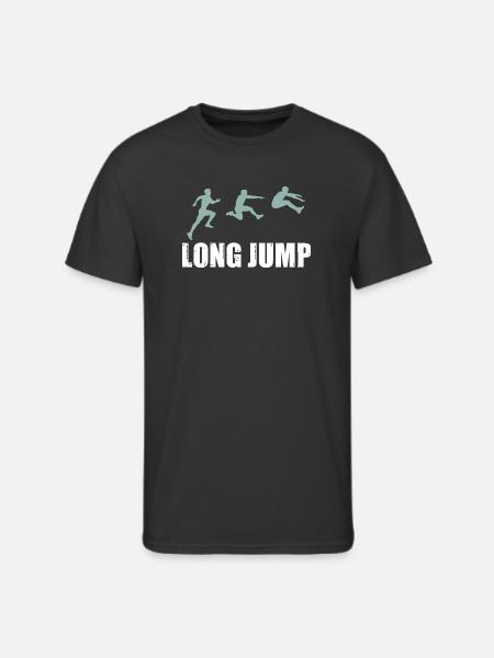 Long Jump Silhouettes - Men's 50/50 T-Shirt - black