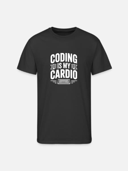 Coding Is My Cardio - Men's 50/50 T-Shirt - black