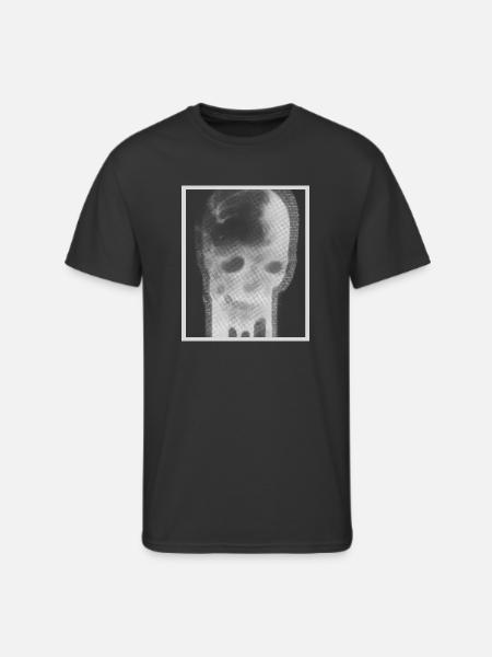 Monochrome Skull Halftone - Men's 50/50 T-Shirt - black