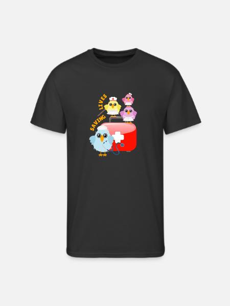 doctors_birds_medical_bag - Men's 50/50 T-Shirt - black