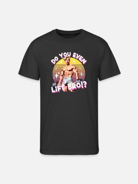 Retro Muscle Lift Meme - Men's 50/50 T-Shirt - black