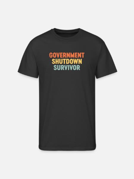 Government Shutdown Survivor - Men's 50/50 T-Shirt - black