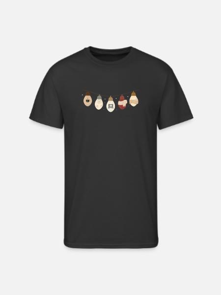 comfy lights winter - Men's 50/50 T-Shirt - black