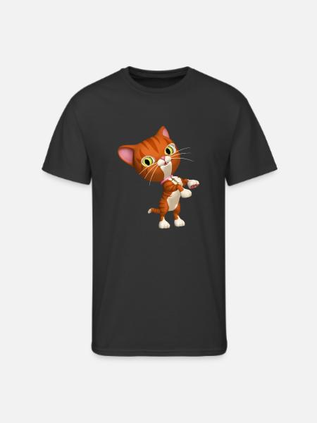 Orange Tabby Cat - Men's 50/50 T-Shirt - black