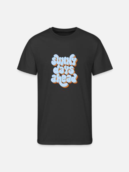 Sunny Days Ahead Retro 3D Typography Design - Men's 50/50 T-Shirt - black