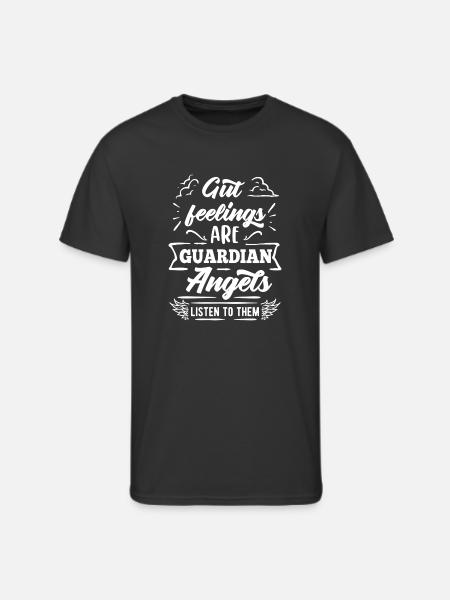 Gut Feelings Are Guardian Angels - Men's 50/50 T-Shirt - black