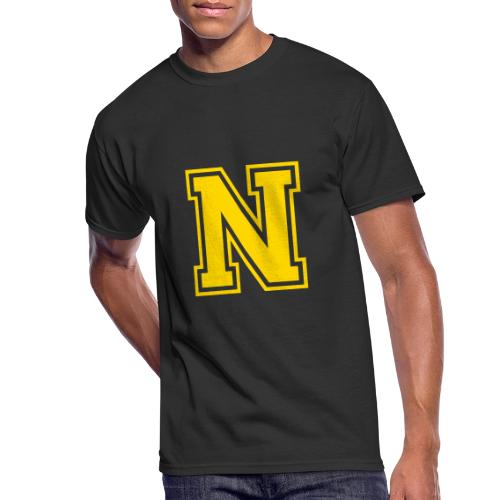 Letter N – Capital Athletic Alphabet Monogram - Men's 50/50 T-Shirt