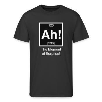 Ah The element of surprise - Men's 50/50 T-Shirt - black - Front - Jackson (183cm)