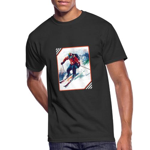 Skiing is Life - Men's 50/50 T-Shirt