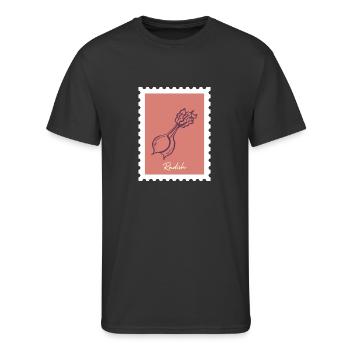Radish Stamp - Men's 50/50 T-Shirt - black - Front - Jackson (183cm)