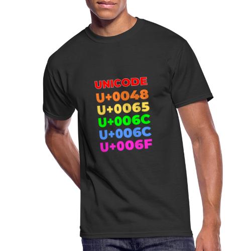 Hello, in unicode - Men's 50/50 T-Shirt