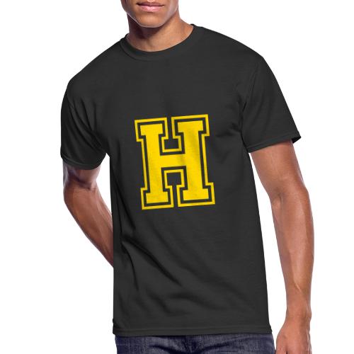 Letter H – Capital Athletic Alphabet Monogram - Men's 50/50 T-Shirt