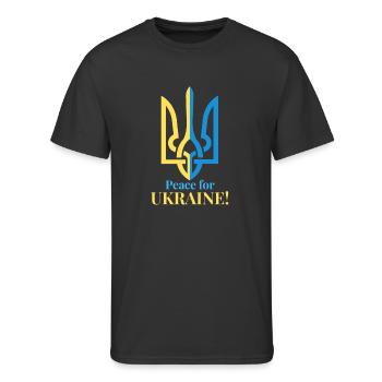 Peace for Ukraine. Ukraine, Support Ukraine - Men's 50/50 T-Shirt - black - Front - Jackson (183cm)