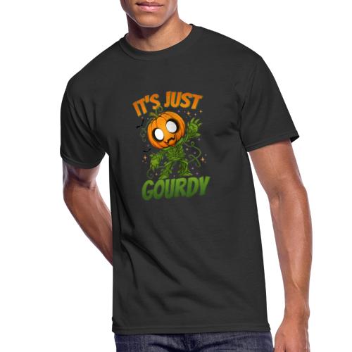 Cute Pumpkin Monster “It’s Just Gourdy” Funny - Men's 50/50 T-Shirt
