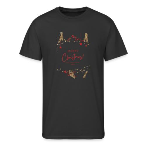 Merry Christmas Typography Design - Men's 50/50 T-Shirt