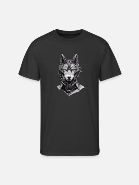 Android Wolf T-shirt - Men's 50/50 T-Shirt - black