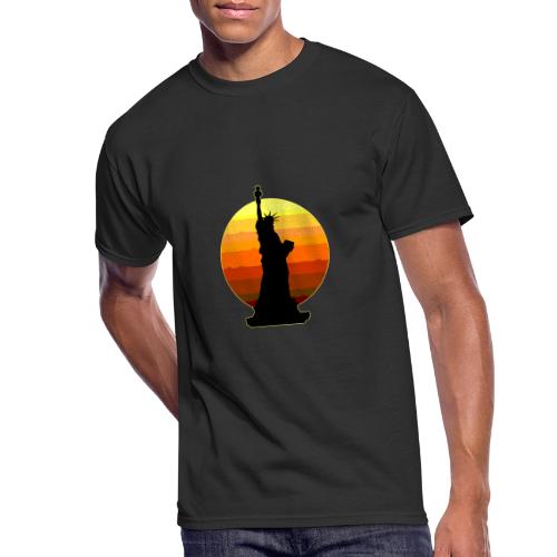 USA: Golden Horizon Liberty - Men's 50/50 T-Shirt
