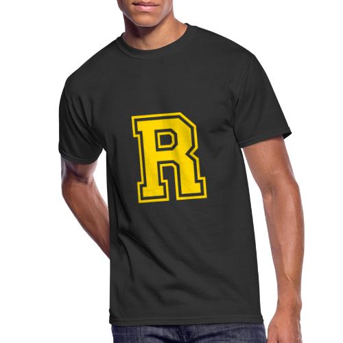 Letter R – Capital Athletic Alphabet Monogram - Men's 50/50 T-Shirt